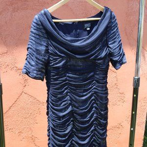 Blue Mesh Dress with surprise Sequins